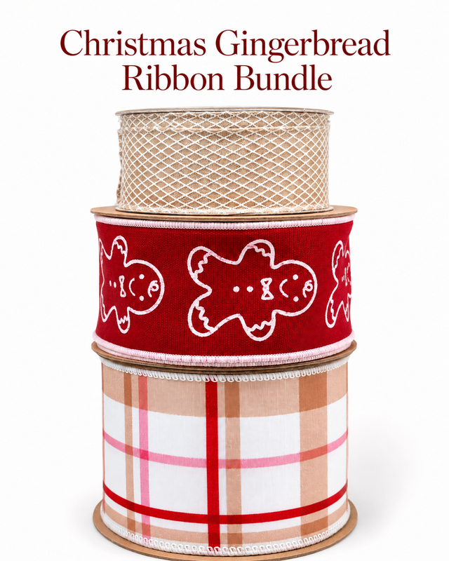Gingerbread Christmas Wired Ribbon Bundle-CRB100 TCT Crafts Designs & Decor