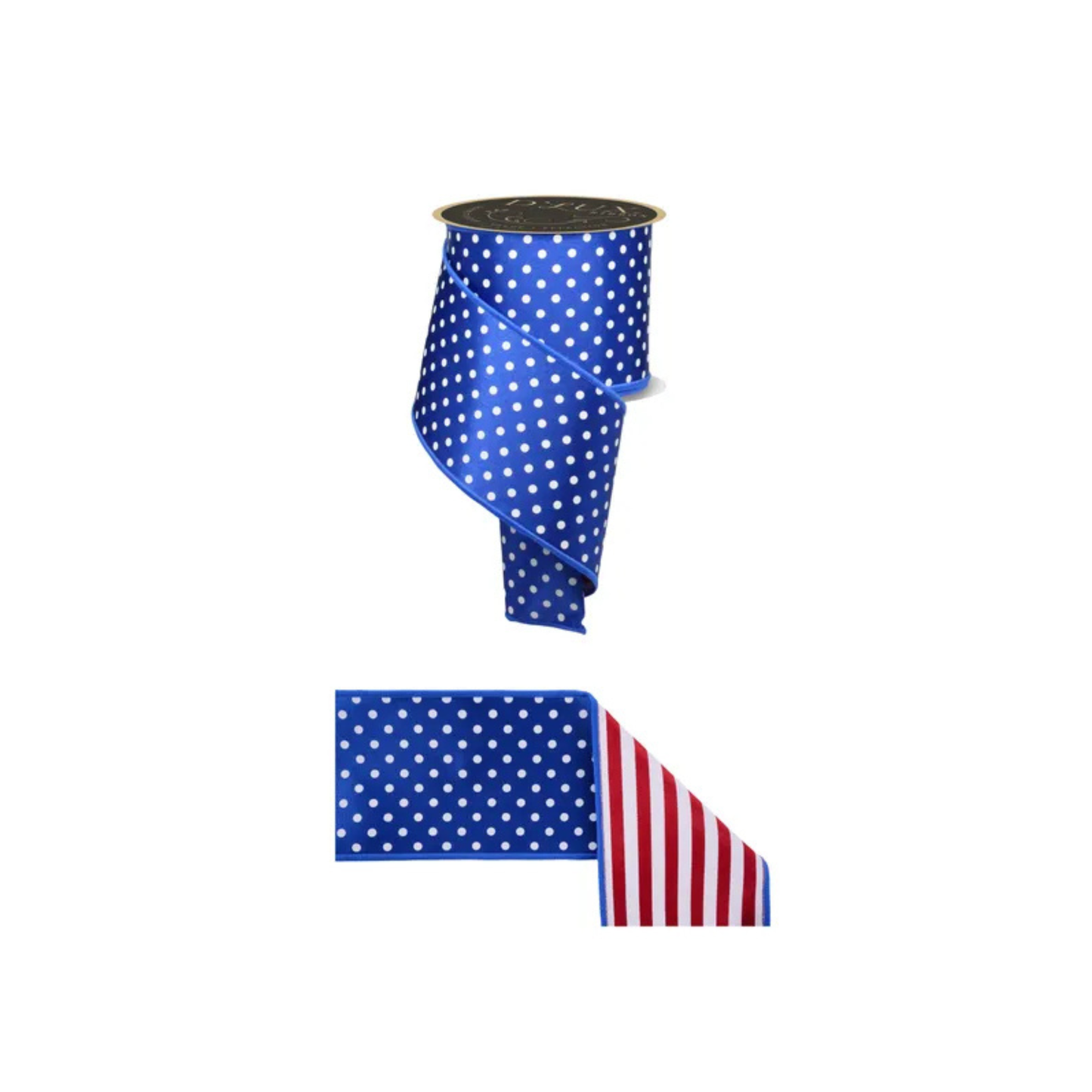 D'Lux Patriotic Double Sided Wired Ribbon 4 Inch-LX3066C9