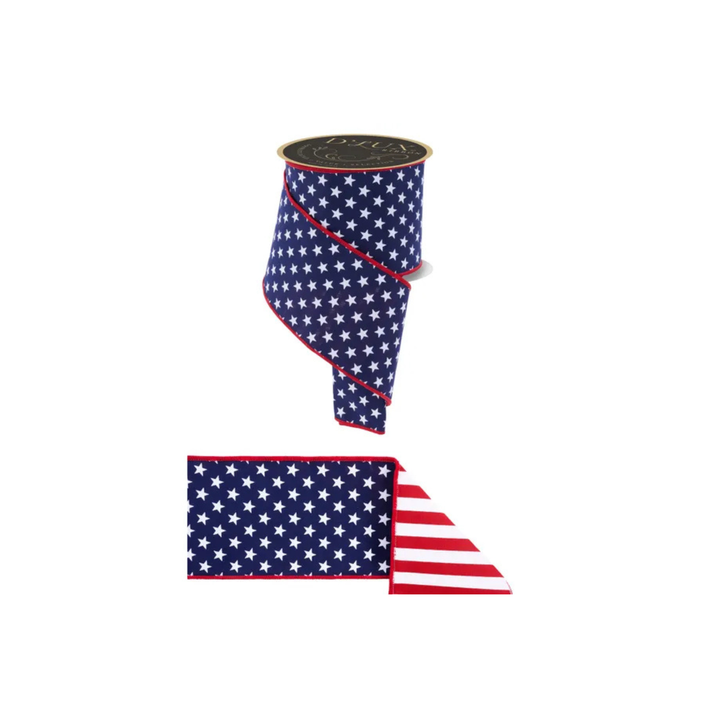 D'Lux 4" Patriotic Wired Ribbon -LX311619