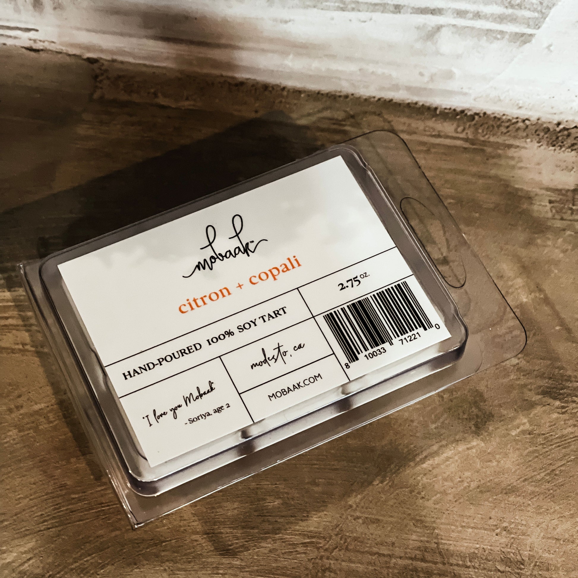 Citron + Copali Wickless Tart Mobaak Aromatherapy Shoppe