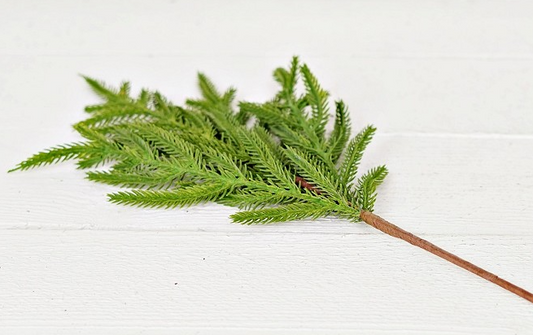 18" Artificial Norfolk Pine Spray – Soft Touch Evergreen Stem for Christmas Decor & Crafts-510706 Impressive Enterprises, Inc.