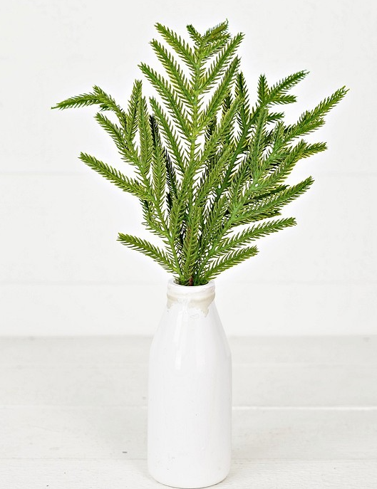 18" Artificial Norfolk Pine Spray – Soft Touch Evergreen Stem for Christmas Decor & Crafts-510706 Impressive Enterprises, Inc.