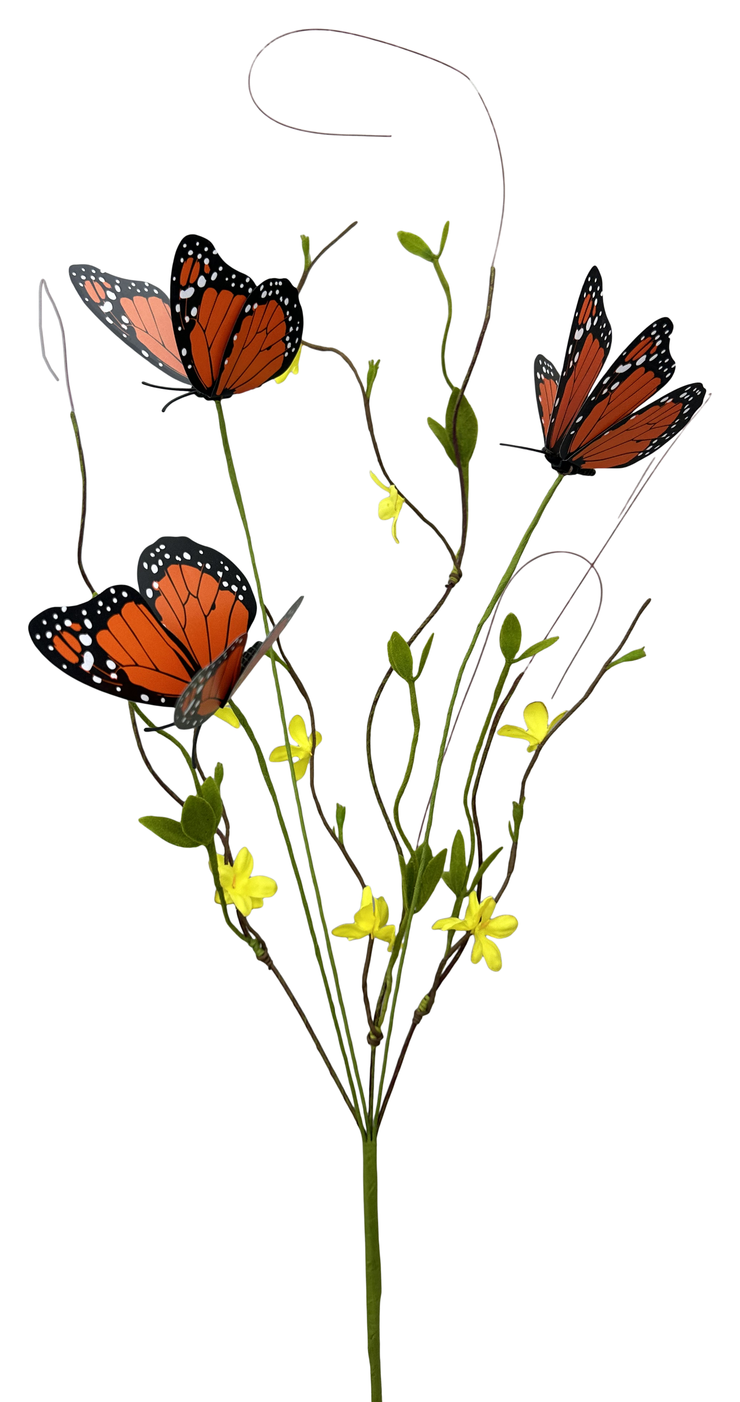 26" Butterfly Twig Spray | Spring Wreath Filler Stem-62474OR Liberty Floral