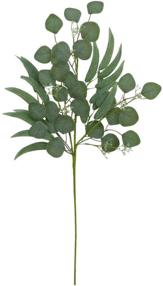 33” Artificial Willow Eucalyptus Spray – Faux Greenery Stem for Wedding Bouquets & Home Décor-62818