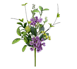 18'' Artificial Hydrangea Berry Pick | Purple Floral Decoration-63460PU