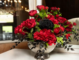 "Cadence" Metal Compote Bowl - Silver Pedestal Container for Floral Arrangements-73231-00 Pioneer Imports