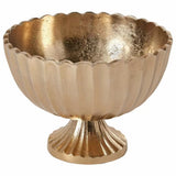 Gold Scallop Metal Compote 8.5"-73351-00 Pioneer Imports