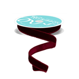 7/8"x10yd Burgundy Velvet Wired Ribbon – Satin Backing & Wired Edge-RGE765805 Craig Bachman