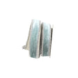 1" Light Blue Velvet Wired Ribbon with Silver Trim | Farrisilk-RG809-16 Farrisilk