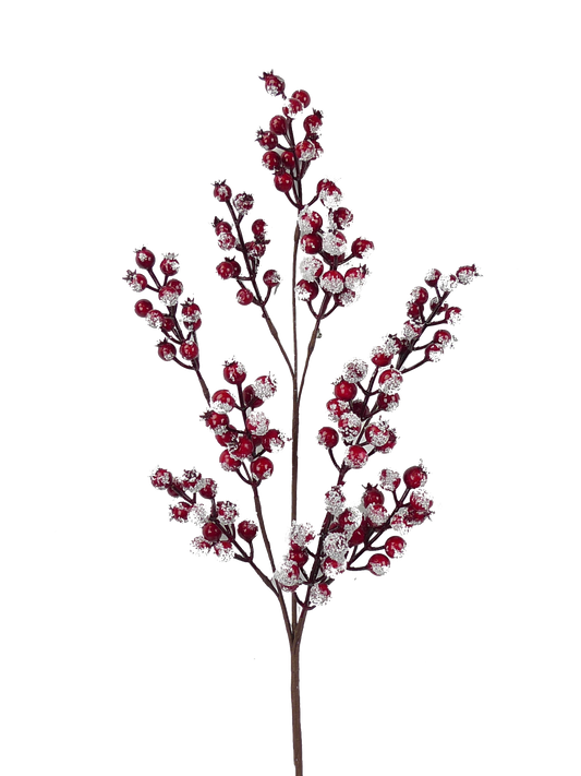 31" Snow Red Berry Spray - Festive Winter Decoration for Home and Crafts-83571 Liberty Floral