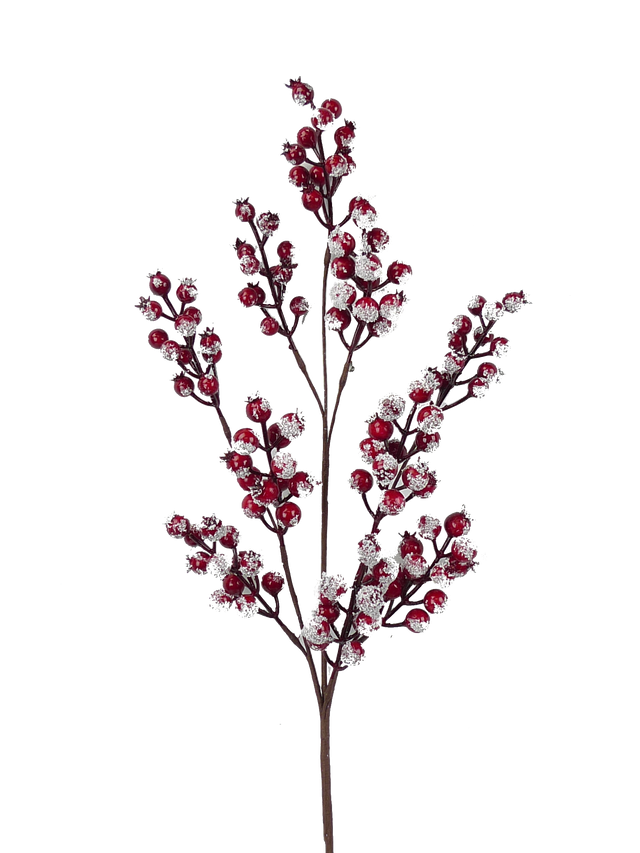 31" Snow Red Berry Spray - Festive Winter Decoration for Home and Crafts-83571 Liberty Floral