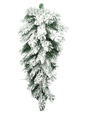 30L Flocked Artificial Kirkwood Pine Teardrop Swag - 35 Tips Winter Decor - Pine Swag for Wreathmaking - 83814TE30 Liberty Floral