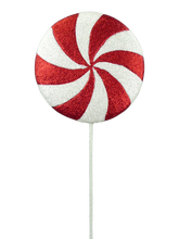 Load image into Gallery viewer, 24&quot;x8&quot; Peppermint Lollipop Spray in Red and White by TCT Crafts - Festive Holiday Decor-84913RDWT