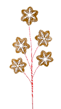 Load image into Gallery viewer, 28&quot;H Snowflake Cookie Spray in Gingerbread Theme by TCT Crafts - Festive Holiday Decor-Gingerbread Wonderland Spray-85470WT