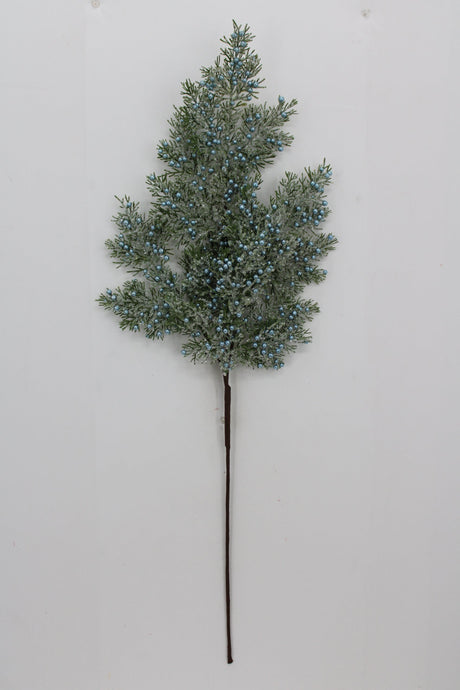 32" Frosted Cedar Spray with Blue Berries-85775-BL Golden Bell
