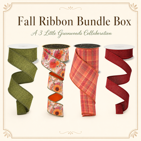 Fall Wired Ribbon Bundle Box — 3 Little Greenwoods Collaboration-ARB102 TCT Crafts Designs & Decor