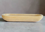 Paulownia Wood Oval Tray Decorative Dough Bowl Style Centerpiece Tray-AW212918 Craig Bachman