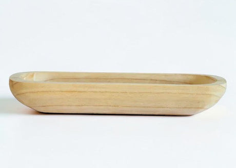 Paulownia Wood Oval Tray Decorative Dough Bowl Style Centerpiece Tray-AW212918 Craig Bachman