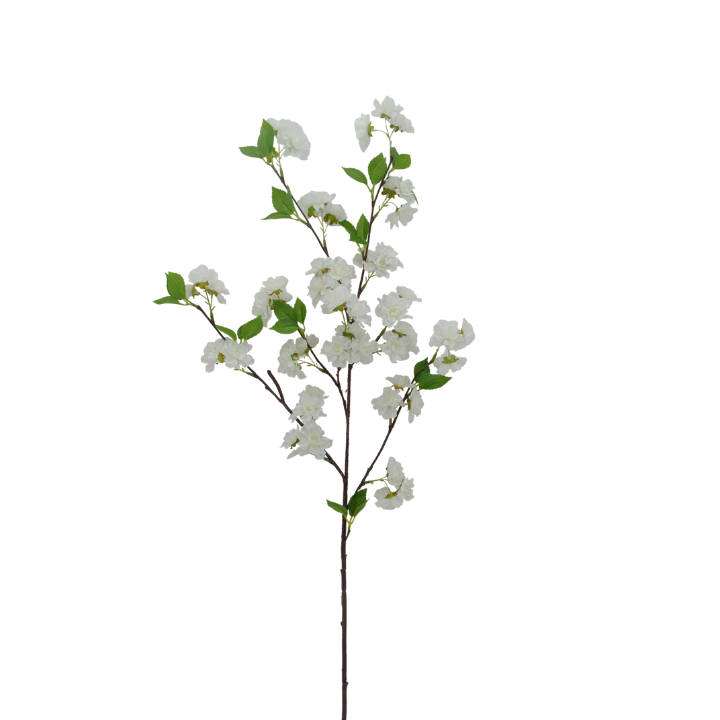 35” Artificial Cherry Blossom Spray – Faux Floral Branch in Pink or Cream for Home & Wedding Décor