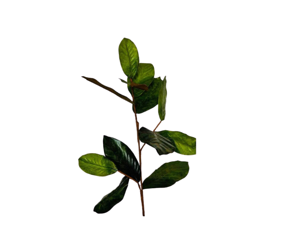 Timeless Elegance: Artificial Magnolia Leaf Stem/Spray in Green (NF2005)