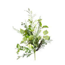 Load image into Gallery viewer, 28&quot; Lush Green Artificial Mixed Foliage &amp; Fern Bush - Perfect for DIY Arrangements, Home Decor, and Centerpieces-(PM2240-G)