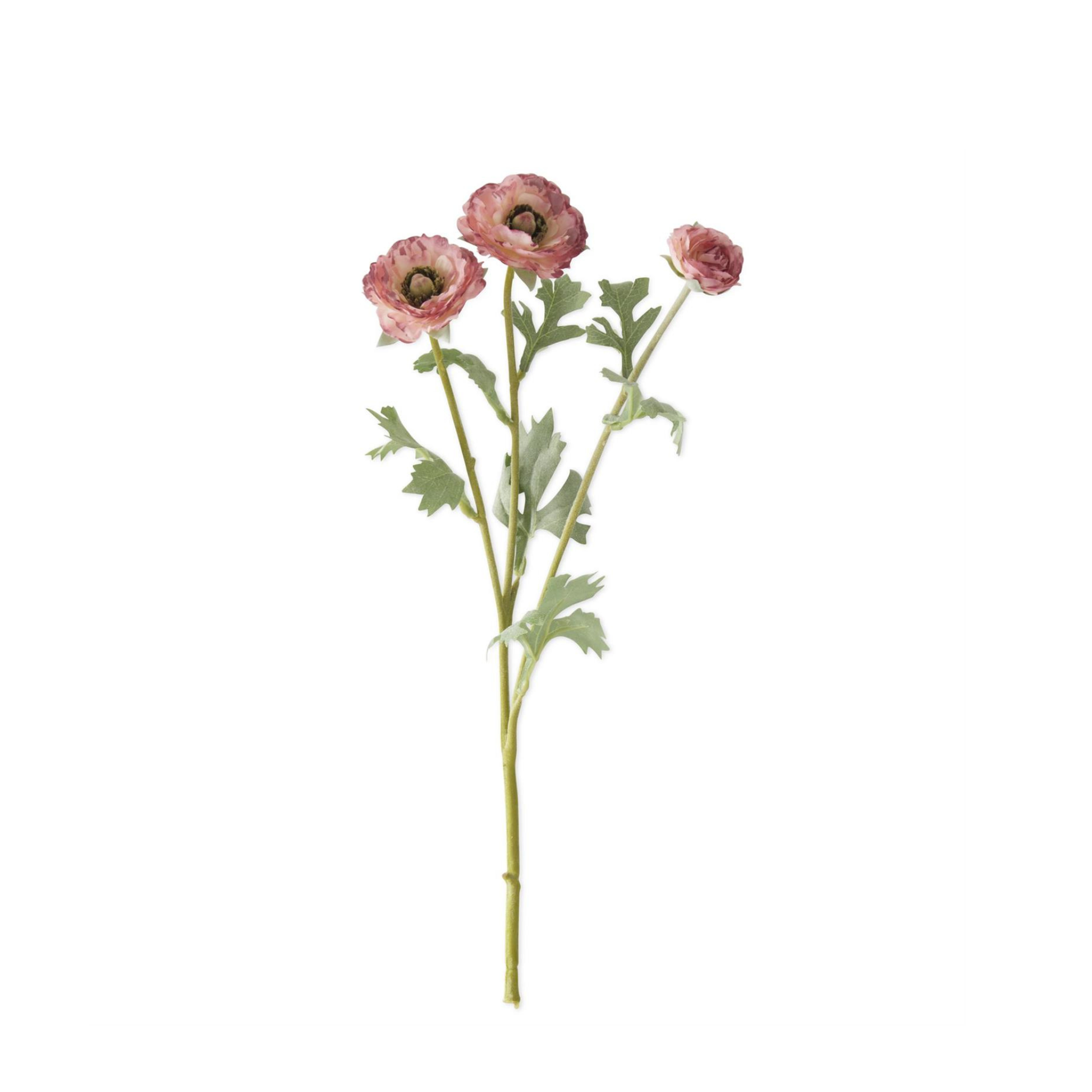 Artificial Pink Ranunculus Stem 18 Inch Faux Flower-18803C-PK K & K Interiors