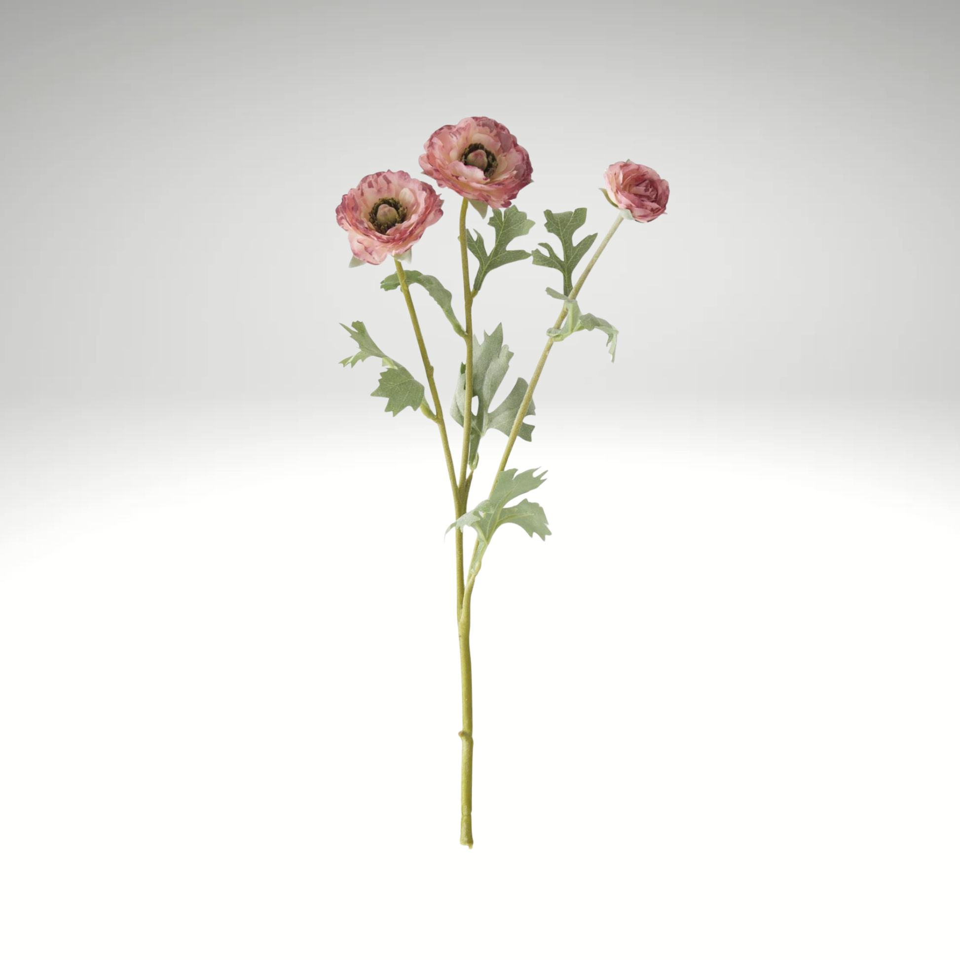 Artificial Pink Ranunculus Stem 18 Inch Faux Flower-18803C-PK K & K Interiors