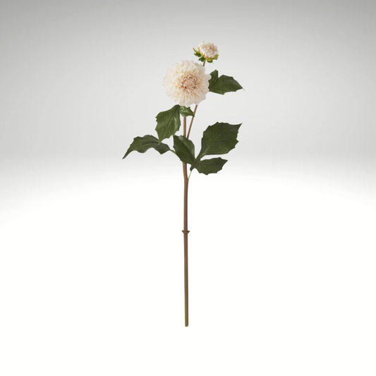 Cream Dahlia Stem Real Touch 20 Inch Faux Flower-17277A-CR K & K Interiors