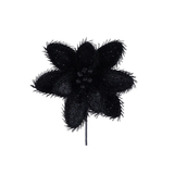 14.5" Black Glitter Magnolia Stem – Faux Floral Pick for Halloween or Gothic Decor-HH334002 Craig Bachman