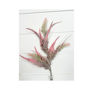 23" Artificial Beech Fern Spray in Mauve/Green - Faux Plant Decor for Home, DIY Floral Arrangements & Weddings (FL6125-MVG)