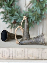 Belfry Bells Drop — Rustic Metal Christmas Bell Accent, Set of 3-XX8222 Lancaster & Vintage