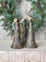 Belfry Bells Drop — Rustic Metal Christmas Bell Accent, Set of 3-XX8222 Lancaster & Vintage