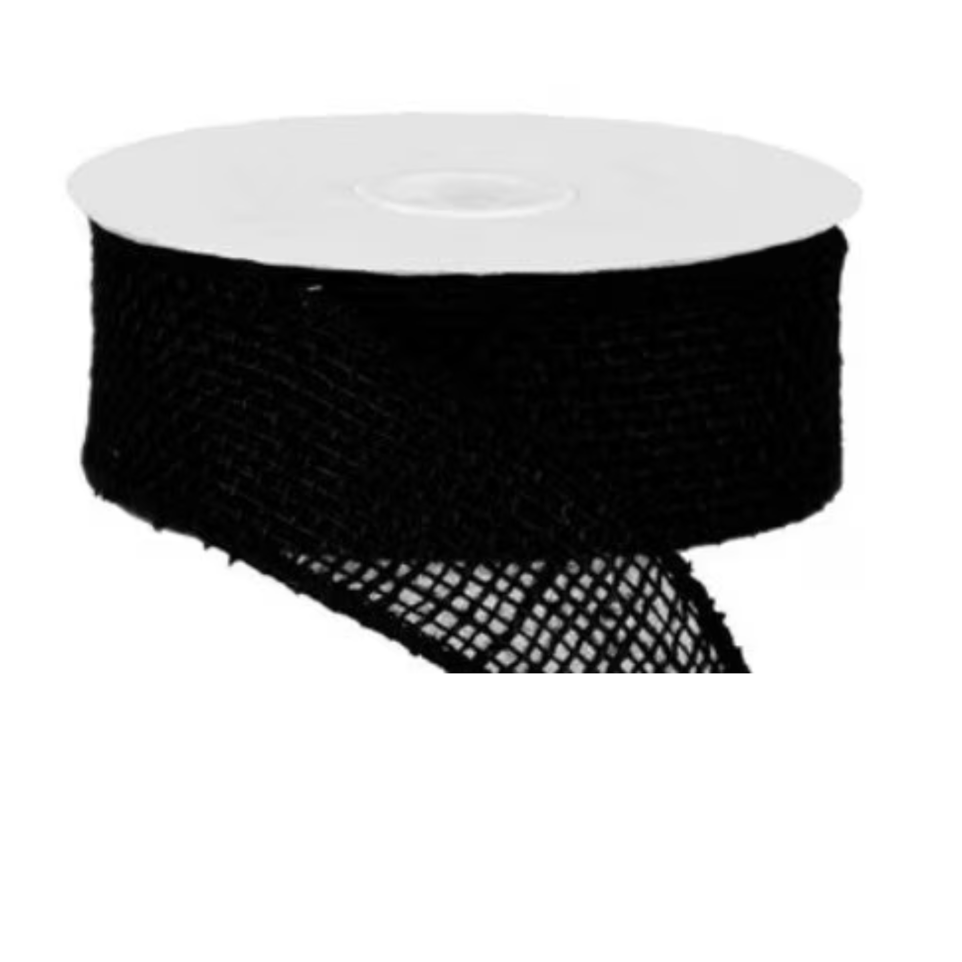 Black Loose Weave Burlap Ribbon 1.5 Inch-RA131802 TCTCrafts