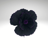 Velvet Fantasy Flower Pick – 9” Faux Floral in Black or Purple for Halloween & Gothic Decor Liberty Floral