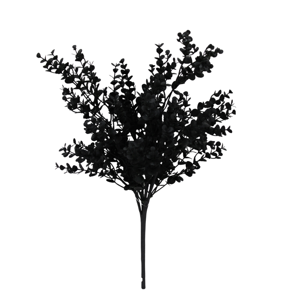 Artificial Black Halloween Boxwood Bush — 17 Inch Dark Floral Stem for Halloween-65691-BK Golden Bell