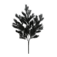 20" Black Pine Glitter Bush – Gothic Christmas & Halloween Greenery-84345-BK Golden Bell
