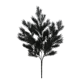 20" Black Pine Glitter Bush – Gothic Christmas & Halloween Greenery-84345-BK Golden Bell