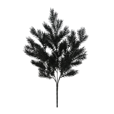 20" Black Pine Glitter Bush – Gothic Christmas & Halloween Greenery-84345-BK Golden Bell