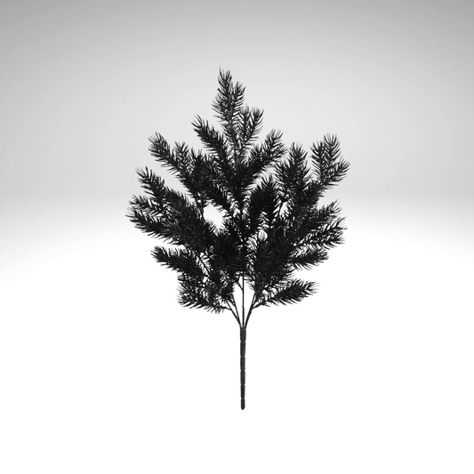 20" Black Pine Glitter Bush – Gothic Christmas & Halloween Greenery-84345-BK Golden Bell
