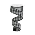 Black White Mini Check Ribbon 1.5 Inch x 10 Yards-RGA1922X6 Craig Bachman
