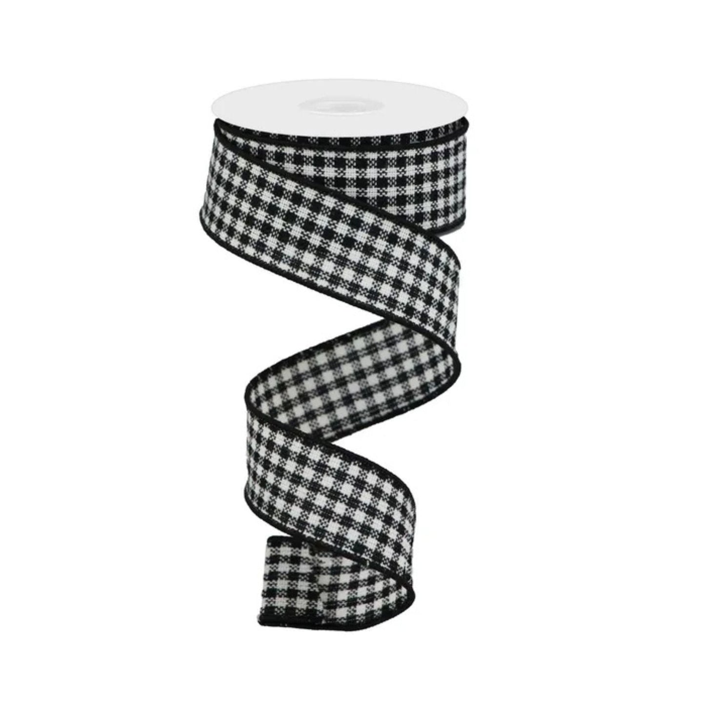 Black White Mini Check Ribbon 1.5 Inch x 10 Yards-RGA1922X6 Craig Bachman