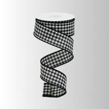 Black White Mini Check Ribbon 1.5 Inch x 10 Yards-RGA1922X6 Craig Bachman