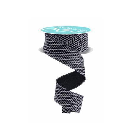 Black White Harlequin Ribbon | 1.5x10yd Wired-RGF169502 Craig Bachman