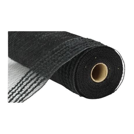 Black Border Stripe Deco Mesh 10.25 Inch x 10 Yards-RY811402 TCT Crafts