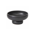 Black Ceramic Compote Bowl — 7.75 Inch Matte Black Pedestal Bowl-97316-55 Pioneer Imports