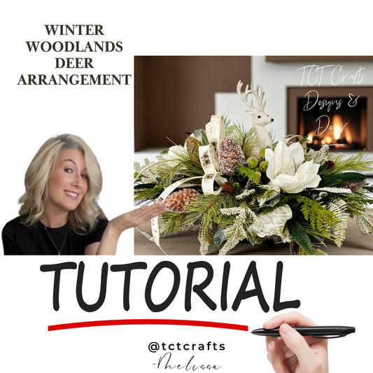 Digital Download: Winter Woodlands Deer Arrangement | PDF + Video Link | DIY Craft Tutorial (Copy) TCT Crafts