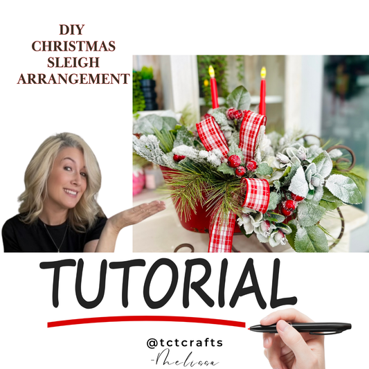 Digital Download: DIY Christmas Sleigh Tutorial | PDF + Video Link | DIY Craft Tutorial TCT Crafts