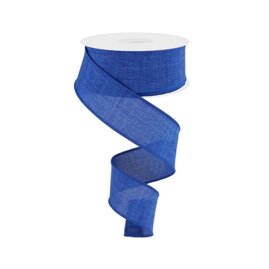 Royal Burlap Wired Ribbon 1.5"x10yd -Royal Blue -RG127825 Craig Bachman