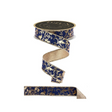 D'Lux Navy Gold Foil Swirl Leaf Ribbon | Wired Christmas Wreath Ribbon | 1.5" x 10yd-LX3133WA Craig Bachman