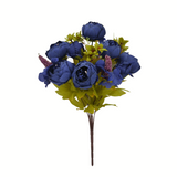 20” Artificial Royal Blue Peony Bush – Faux Peony Bouquet with 13 Stems-63220-RO.BL